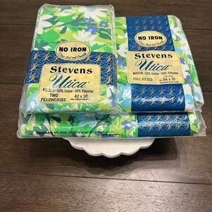 Stevens‎ Utica Green and Blue Floral Bedding Sheets